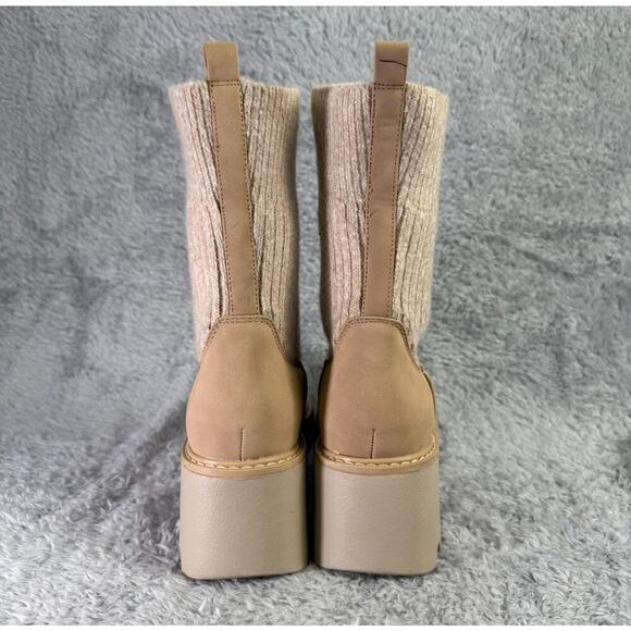 DV by Dolce Vita Vionie Sock Bootie Women’s 9M Light Tan Memory Foam Lug Sole - Picture 9 of 11